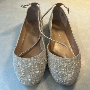 Betsy Johnson beaded flats. Size 9